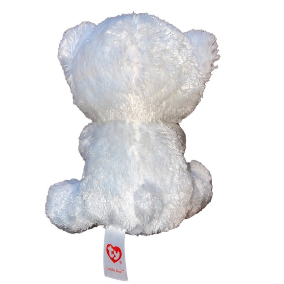 TY Beanie Boos Collection | Cuddly Bear | Valentine Heart | Retired | 8" Plush - Picture 2 of 2